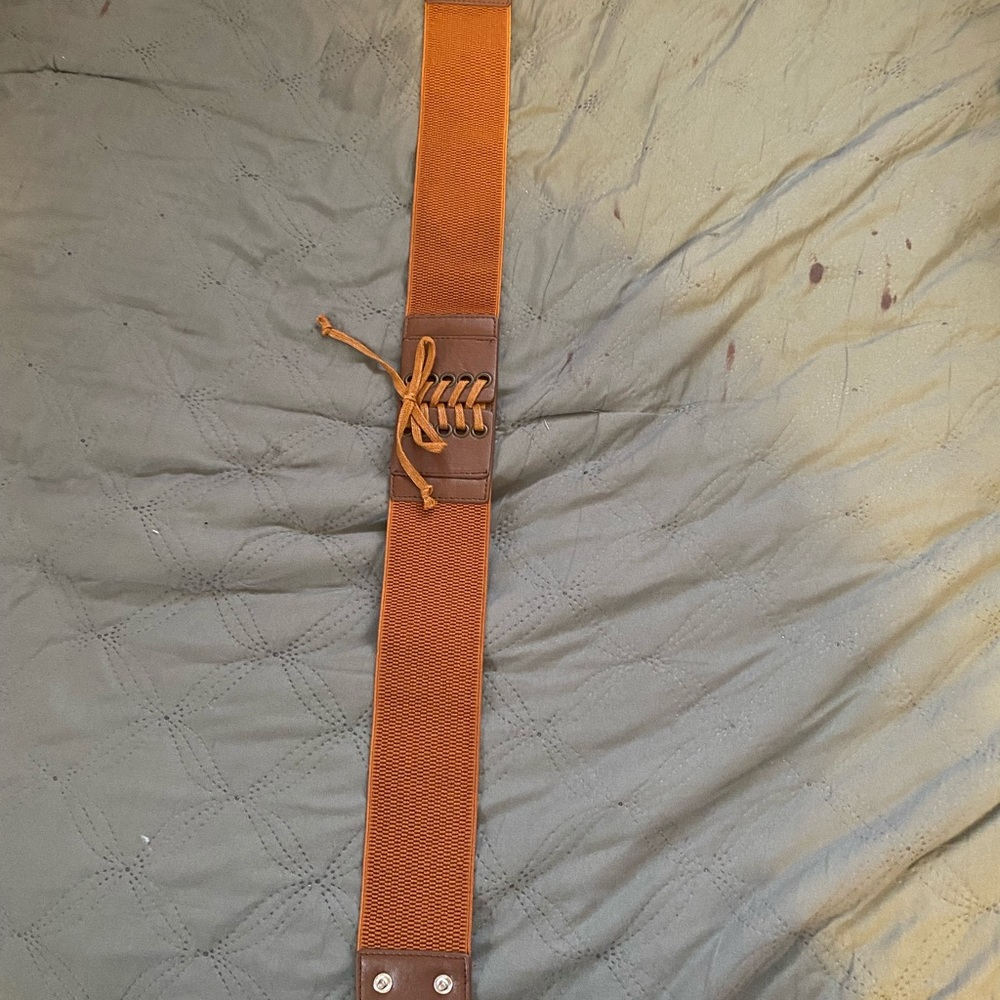 Brown snap on belt